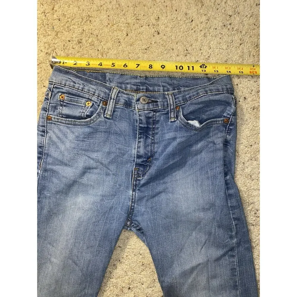 Levi's 510 Mens 30 x 32 Light Wash Blue Stretch Denim Skinny Jeans Slim Fit